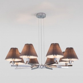 Подвесная люстра Eurosvet Peony 60136/8 хром/графит в Советском - sovetskiy.mebel24.online | фото 4