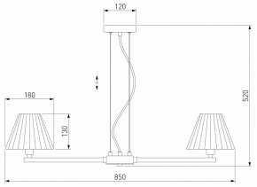 Подвесная люстра Eurosvet Peony 60136/8 хром/серый в Советском - sovetskiy.mebel24.online | фото 3