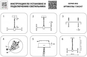 Подвесная люстра Lightstar Iris 734247 в Советском - sovetskiy.mebel24.online | фото 4