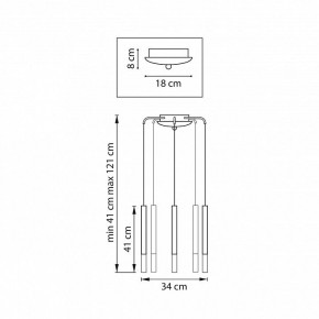 Подвесная люстра Lightstar Tubo L5T747137 в Советском - sovetskiy.mebel24.online | фото 3