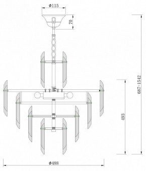 Подвесная люстра Maytoni Flare DIA200PL-06G в Советском - sovetskiy.mebel24.online | фото 7