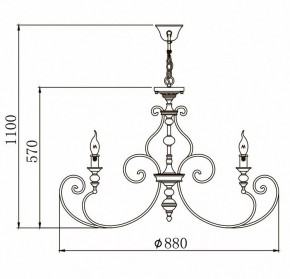 Подвесная люстра Maytoni Karina H631-PL-08-B в Советском - sovetskiy.mebel24.online | фото 3