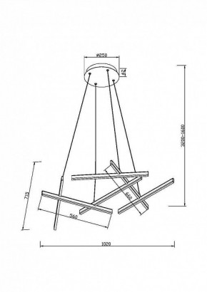 Подвесная люстра Maytoni Line MOD016PL-L80BK в Советском - sovetskiy.mebel24.online | фото 4