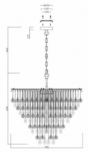 Подвесная люстра Maytoni Linn MOD091PL-09G в Советском - sovetskiy.mebel24.online | фото 4