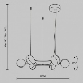 Подвесная люстра Maytoni Mind MOD299PL-L60BC3K в Советском - sovetskiy.mebel24.online | фото 4