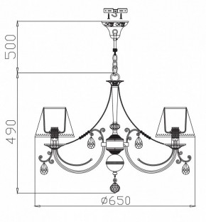 Подвесная люстра Maytoni Soffia RC093-PL-06-R в Советском - sovetskiy.mebel24.online | фото 4