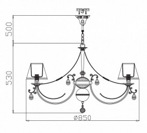 Подвесная люстра Maytoni Soffia RC093-PL-08-R в Советском - sovetskiy.mebel24.online | фото 5