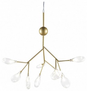 Подвесная люстра Natali Kovaltseva GRACE ll GRACE 75554/9С GOLD SATIN в Советском - sovetskiy.mebel24.online | фото