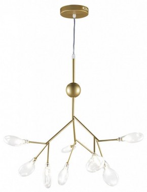 Подвесная люстра Natali Kovaltseva GRACE ll GRACE 75554/9С GOLD SATIN в Советском - sovetskiy.mebel24.online | фото 2