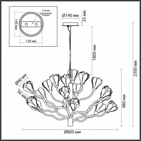 Подвесная люстра Odeon Light Gardi 5090/18 в Советском - sovetskiy.mebel24.online | фото 6