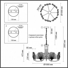 Подвесная люстра Odeon Light Ventaglio 4870/7 в Советском - sovetskiy.mebel24.online | фото 6