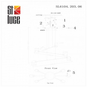 Подвесная люстра ST-Luce Montecelio SL6104.203.06 в Советском - sovetskiy.mebel24.online | фото 4