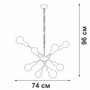 Подвесная люстра Vitaluce V4750 V4750-0/8 в Советском - sovetskiy.mebel24.online | фото 5
