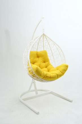 Подвесное кресло Бароло (белый/желтый) в Советском - sovetskiy.mebel24.online | фото