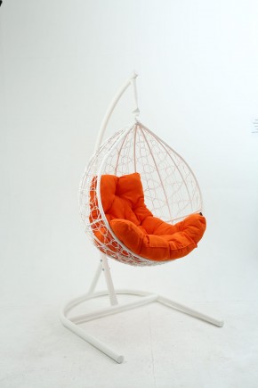 Подвесное кресло Бароло (белый/оранжевый) в Советском - sovetskiy.mebel24.online | фото