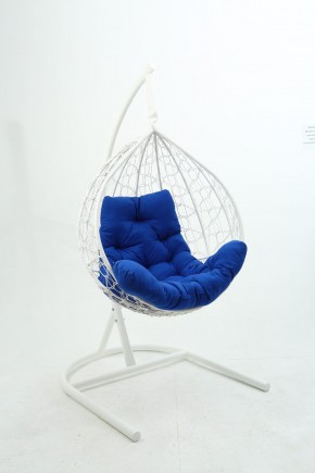 Подвесное кресло Бароло (белый/синий) в Советском - sovetskiy.mebel24.online | фото