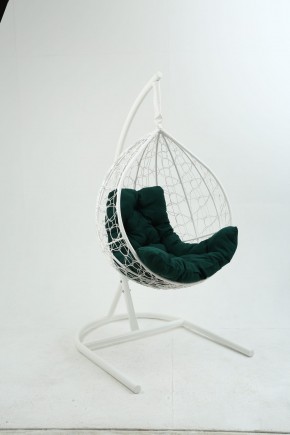Подвесное кресло Бароло (белый/зеленый) в Советском - sovetskiy.mebel24.online | фото