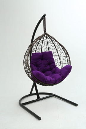 Подвесное кресло Бароло (коричневый/фиолетовый) в Советском - sovetskiy.mebel24.online | фото