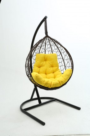 Подвесное кресло Бароло (коричневый/желтый) в Советском - sovetskiy.mebel24.online | фото