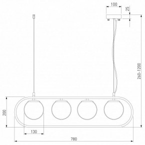 Подвесной светильник Eurosvet Ringo 50089/4 хром в Советском - sovetskiy.mebel24.online | фото 3