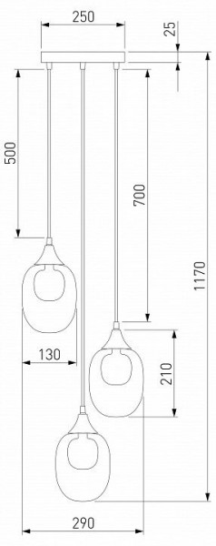 Подвесной светильник Eurosvet Spritz 70216/3 латунь в Советском - sovetskiy.mebel24.online | фото 2