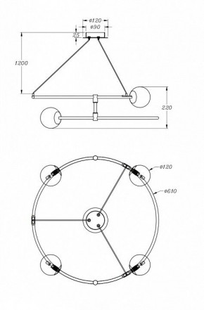 Подвесной светильник Maytoni Balance MOD317PL-04B в Советском - sovetskiy.mebel24.online | фото 4