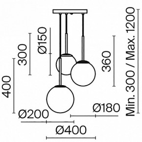 Подвесной светильник Maytoni Basic form MOD321PL-03B в Советском - sovetskiy.mebel24.online | фото 6