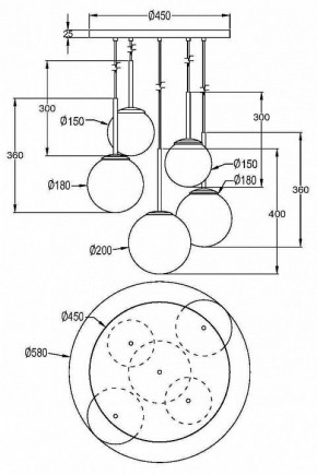 Подвесной светильник Maytoni Basic form MOD321PL-05G1 в Советском - sovetskiy.mebel24.online | фото 4