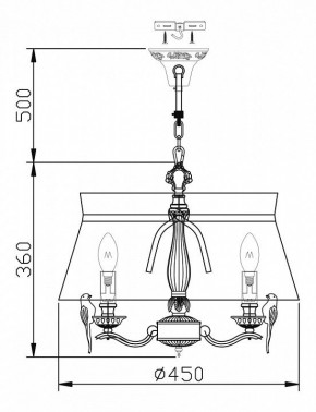 Подвесной светильник Maytoni Bird ARM013-33-W в Советском - sovetskiy.mebel24.online | фото 3