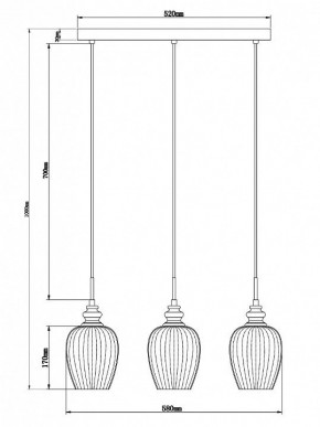 Подвесной светильник Maytoni Blues MOD044-PL-03-N в Советском - sovetskiy.mebel24.online | фото 7