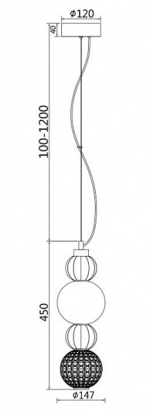 Подвесной светильник Maytoni Collar P069PL-L17CH3K в Советском - sovetskiy.mebel24.online | фото 3