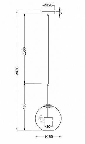 Подвесной светильник Maytoni Cometa MOD055PL-L12G3K в Советском - sovetskiy.mebel24.online | фото 3