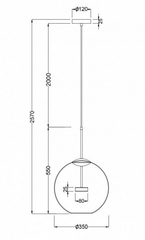 Подвесной светильник Maytoni Cometa MOD056PL-L12G3K в Советском - sovetskiy.mebel24.online | фото 3