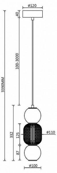 Подвесной светильник Maytoni Drop MOD273PL-L16CH3K в Советском - sovetskiy.mebel24.online | фото 4