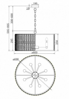 Подвесной светильник Maytoni Facet MOD094PL-08CH в Советском - sovetskiy.mebel24.online | фото 3