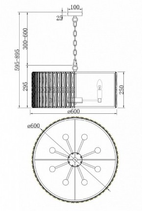 Подвесной светильник Maytoni Facet MOD094PL-08G в Советском - sovetskiy.mebel24.online | фото 3