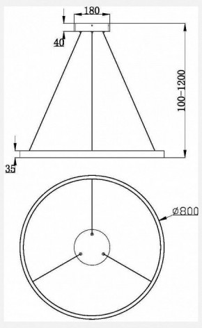 Подвесной светильник Maytoni Rim 1 MOD058PL-L42W3K в Советском - sovetskiy.mebel24.online | фото 3