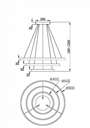 Подвесной светильник Maytoni Rim 3 MOD058PL-L100W3K в Советском - sovetskiy.mebel24.online | фото 5