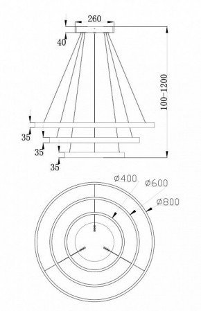 Подвесной светильник Maytoni Rim MOD058PL-L100W4K в Советском - sovetskiy.mebel24.online | фото 6