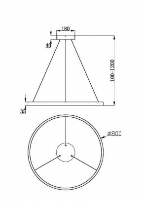 Подвесной светильник Maytoni Rim MOD058PL-L42BSK в Советском - sovetskiy.mebel24.online | фото 2