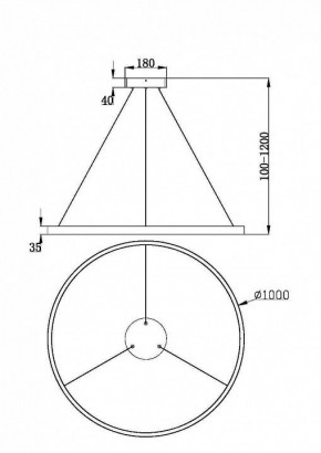 Подвесной светильник Maytoni Rim MOD058PL-L54BSK в Советском - sovetskiy.mebel24.online | фото 3