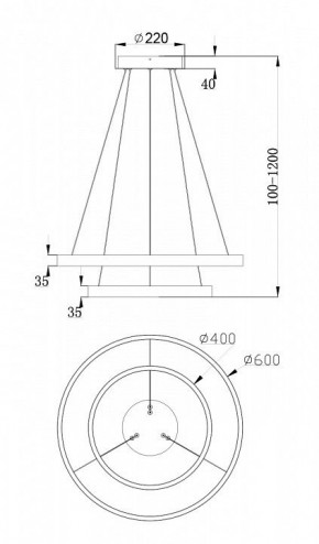 Подвесной светильник Maytoni Rim MOD058PL-L55BS4K в Советском - sovetskiy.mebel24.online | фото 7