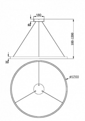 Подвесной светильник Maytoni Rim MOD058PL-L65BS3K в Советском - sovetskiy.mebel24.online | фото 4