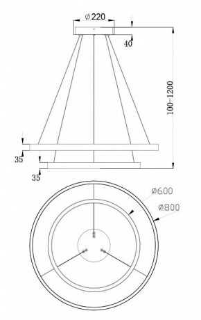 Подвесной светильник Maytoni Rim MOD058PL-L74BS4K в Советском - sovetskiy.mebel24.online | фото 7