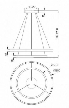 Подвесной светильник Maytoni Rim MOD058PL-L74W4K в Советском - sovetskiy.mebel24.online | фото 6