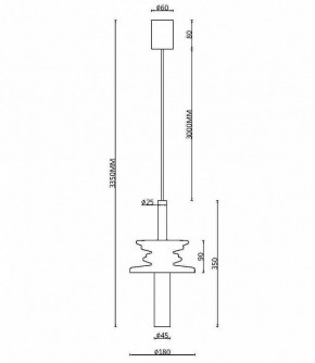 Подвесной светильник Maytoni Sound Wave MOD255PL-01B3 в Советском - sovetskiy.mebel24.online | фото 4