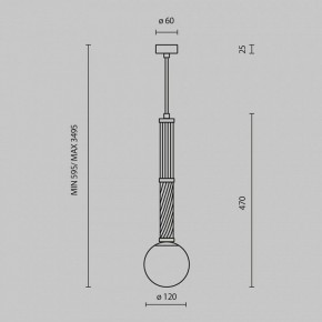 Подвесной светильник Maytoni Teatro MOD287PL-01BS в Советском - sovetskiy.mebel24.online | фото 5