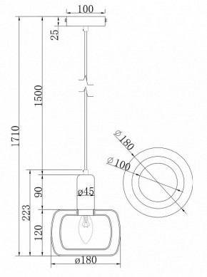 Подвесной светильник Maytoni Vision MOD411PL-01G в Советском - sovetskiy.mebel24.online | фото 7