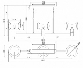 Подвесной светильник Maytoni Vision MOD411PL-03G в Советском - sovetskiy.mebel24.online | фото 6