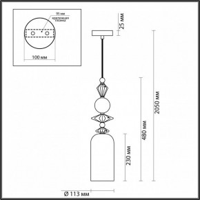 Подвесной светильник Odeon Light Bizet 4855/1 в Советском - sovetskiy.mebel24.online | фото